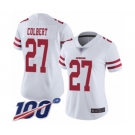 Women's San Francisco 49ers #27 Adrian Colbert White Vapor Untouchable Limited Player 100th Season Football Jersey