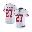 Women's San Francisco 49ers #27 Adrian Colbert White Vapor Untouchable Limited Player Football Jersey
