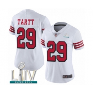 Women's San Francisco 49ers #29 Jaquiski Tartt Limited White Rush Vapor Untouchable Super Bowl LIV Bound Football Jersey