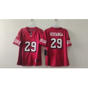 Women's San Francisco 49ers #29 Talanoa Hufanga Red Alternate Vapor Football Stitched Jersey