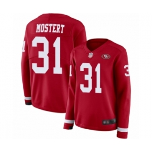Women's San Francisco 49ers #31 Raheem Mostert Limited Red Therma Long Sleeve Football Jersey