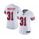 Women's San Francisco 49ers #31 Raheem Mostert Limited White Rush Vapor Untouchable Football Jersey
