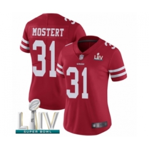 Women's San Francisco 49ers #31 Raheem Mostert Red Team Color Vapor Untouchable Limited Player Super Bowl LIV Bound Football Jersey