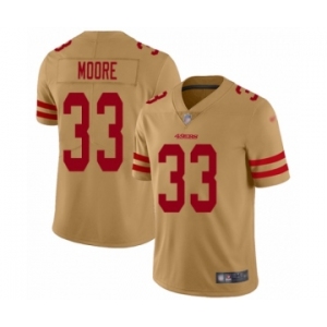 Women's San Francisco 49ers #33 Tarvarius Moore Limited Gold Inverted Legend Football Jersey