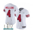 Women's San Francisco 49ers #4 Nick Mullens Limited White Rush Vapor Untouchable Super Bowl LIV Bound Football Jersey