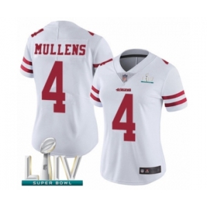 Women's San Francisco 49ers #4 Nick Mullens White Vapor Untouchable Limited Player Super Bowl LIV Bound Football Jersey