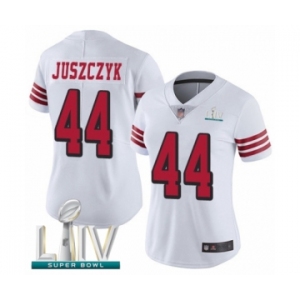 Women's San Francisco 49ers #44 Kyle Juszczyk Limited White Rush Vapor Untouchable Super Bowl LIV Bound Football Jersey