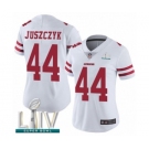 Women's San Francisco 49ers #44 Kyle Juszczyk White Vapor Untouchable Limited Player Super Bowl LIV Bound Football Jersey