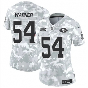 Women's San Francisco 49ers #54 Fred Warner 2024 F.U.S.E Arctic Camo Salute To Service Limited Stitched Jersey