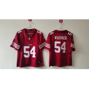 Women's San Francisco 49ers #54 Fred Warner Red F.U.S.E Vapor Untouchable Stitched Jersey