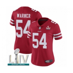 Women's San Francisco 49ers #54 Fred Warner Red Team Color Vapor Untouchable Limited Player Super Bowl LIV Bound Football Jersey