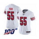 Women's San Francisco 49ers #55 Dee Ford Limited White Rush Vapor Untouchable 100th Season Football Jersey