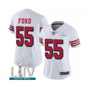 Women's San Francisco 49ers #55 Dee Ford Limited White Rush Vapor Untouchable Super Bowl LIV Bound Football Jersey