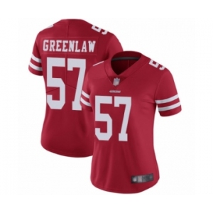 Women's San Francisco 49ers #57 Dre Greenlaw Red Team Color Vapor Untouchable Limited Player Football Jersey