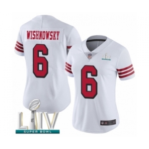Women's San Francisco 49ers #6 Mitch Wishnowsky Limited White Rush Vapor Untouchable Super Bowl LIV Bound Football Jersey