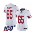 Women's San Francisco 49ers #65 Joshua Garnett White Vapor Untouchable Limited Player 100th Season Football Jersey