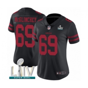 Women's San Francisco 49ers #69 Mike McGlinchey Black Vapor Untouchable Limited Player Super Bowl LIV Bound Football Jersey