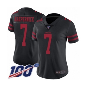 Women's San Francisco 49ers #7 Colin Kaepernick Black Vapor Untouchable Limited Player 100th Season Football Jersey