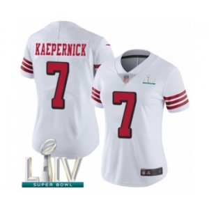 Women's San Francisco 49ers #7 Colin Kaepernick Limited White Rush Vapor Untouchable Super Bowl LIV Bound Football Jersey