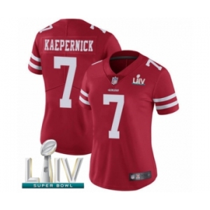 Women's San Francisco 49ers #7 Colin Kaepernick Red Team Color Vapor Untouchable Limited Player Super Bowl LIV Bound Football Jersey