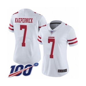 Women's San Francisco 49ers #7 Colin Kaepernick White Vapor Untouchable Limited Player 100th Season Football Jersey