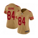 Women's San Francisco 49ers #84 Kendrick Bourne Limited Gold Inverted Legend Football Jersey