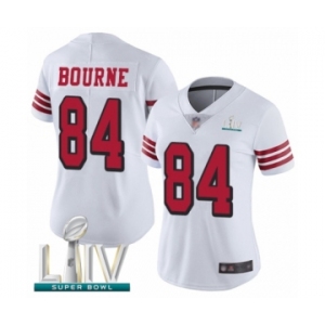 Women's San Francisco 49ers #84 Kendrick Bourne Limited White Rush Vapor Untouchable Super Bowl LIV Bound Football Jersey
