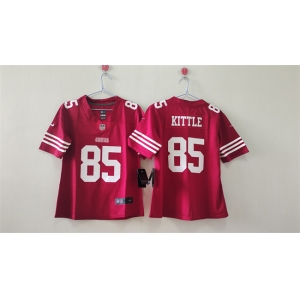 Women's San Francisco 49ers #85 George Kittle Red Vapor Football Stitched Jersey
