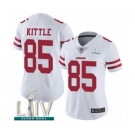 Women's San Francisco 49ers #85 George Kittle White Vapor Untouchable Limited Player Super Bowl LIV Bound Football Jersey