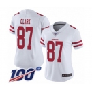 Women's San Francisco 49ers #87 Dwight Clark White Vapor Untouchable Limited Player 100th Season Football Jersey