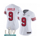 Women's San Francisco 49ers #9 Robbie Gould Limited White Rush Vapor Untouchable Super Bowl LIV Bound Football Jersey
