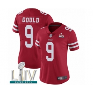 Women's San Francisco 49ers #9 Robbie Gould Red Team Color Vapor Untouchable Limited Player Super Bowl LIV Bound Football Jersey