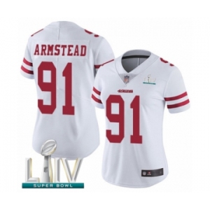 Women's San Francisco 49ers #91 Arik Armstead White Vapor Untouchable Limited Player Super Bowl LIV Bound Football Jersey