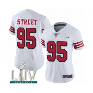 Women's San Francisco 49ers #95 Kentavius Street Limited White Rush Vapor Untouchable Super Bowl LIV Bound Football Jersey