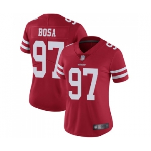 Women's San Francisco 49ers #97 Nick Bosa Red Team Color Vapor Untouchable Limited Player Football Jersey