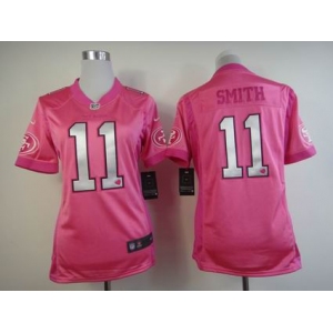 nike women nfl jerseys san francisco 49ers #11 smith pink[nike love's]
