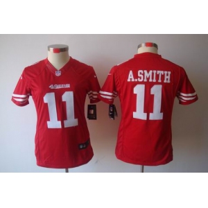 nike women nfl jerseys san francisco 49ers #11 smith red[nike limited]