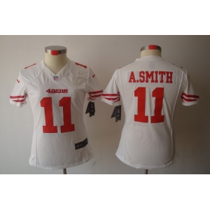 nike women nfl jerseys san francisco 49ers #11 smith white[nike limited]