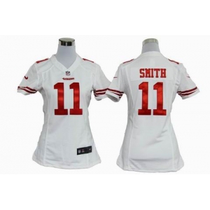 nike women nfl jerseys san francisco 49ers #11 smith white[nike]