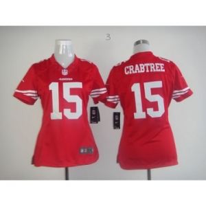 nike women nfl jerseys san francisco 49ers #15 crabtree red[nike limited]
