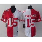 nike women nfl jerseys san francisco 49ers #15 crabtree white-red[nike split]