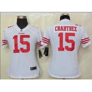nike women nfl jerseys san francisco 49ers #15 crabtree white[nike]