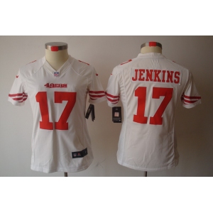 nike women nfl jerseys san francisco 49ers #17 jenkins white[nike limited]