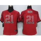 nike women nfl jerseys san francisco 49ers #21 bush red[Elite drift fashion][bush]