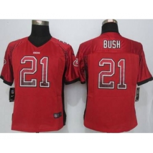 nike women nfl jerseys san francisco 49ers #21 bush red[Elite drift fashion][bush]