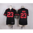 nike women nfl jerseys san francisco 49ers #23 bush black[nike][bush]