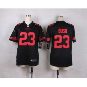 nike women nfl jerseys san francisco 49ers #23 bush black[nike][bush]