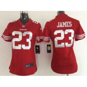 nike women nfl jerseys san francisco 49ers #23 james red[nike]