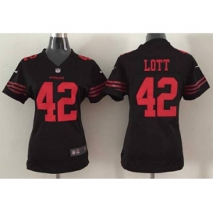 nike women nfl jerseys san francisco 49ers #42 lott black[nike]