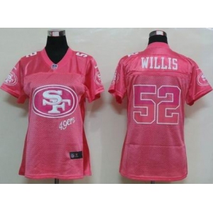 nike women nfl jerseys san francisco 49ers #52 willis pink[2012 fem fan]